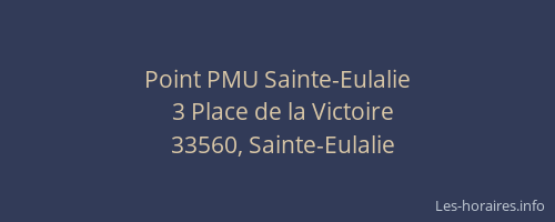 Point PMU Sainte-Eulalie