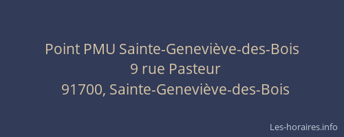 Point PMU Sainte-Geneviève-des-Bois
