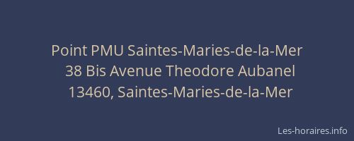 Point PMU Saintes-Maries-de-la-Mer