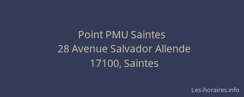 Point PMU Saintes