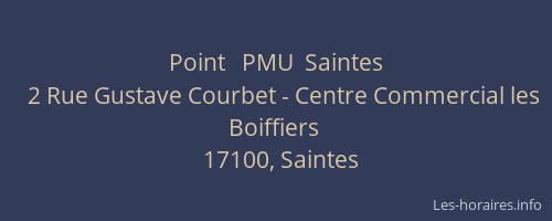 Point   PMU  Saintes