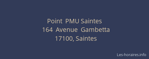 Point  PMU Saintes