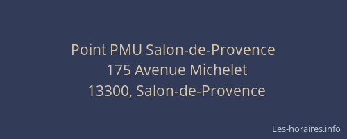 Point PMU Salon-de-Provence