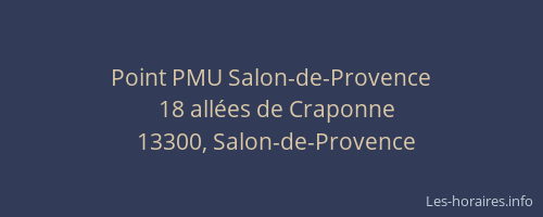 Point PMU Salon-de-Provence