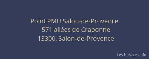 Point PMU Salon-de-Provence