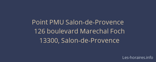Point PMU Salon-de-Provence