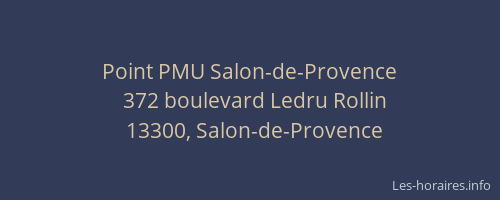 Point PMU Salon-de-Provence