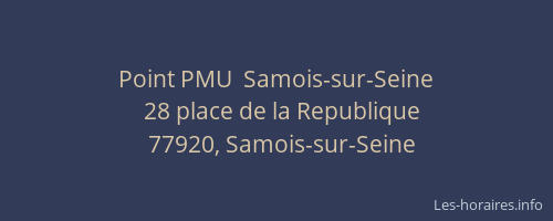 Point PMU  Samois-sur-Seine