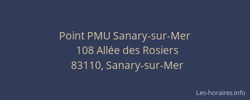 Point PMU Sanary-sur-Mer