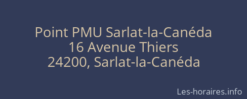 Point PMU Sarlat-la-Canéda