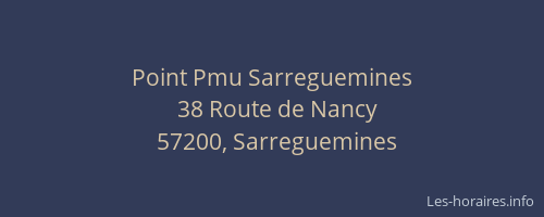 Point Pmu Sarreguemines