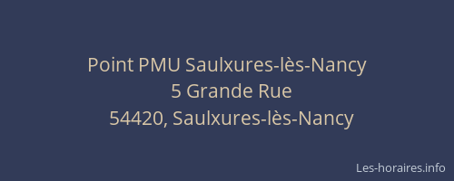 Point PMU Saulxures-lès-Nancy