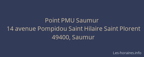 Point PMU Saumur