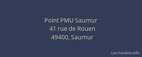 Point PMU Saumur