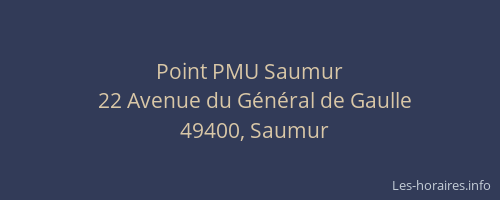 Point PMU Saumur