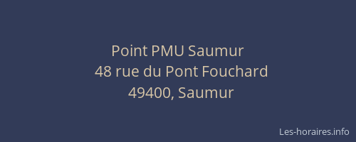 Point PMU Saumur