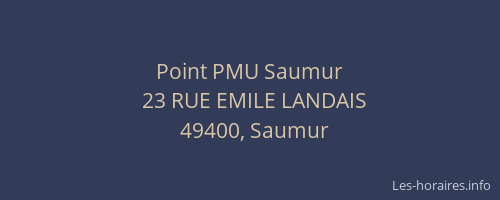 Point PMU Saumur