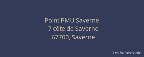 Point PMU Saverne