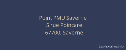 Point PMU Saverne