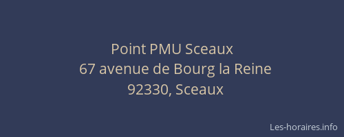 Point PMU Sceaux