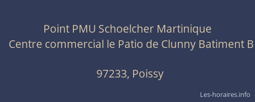 Point PMU Schoelcher Martinique