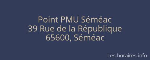 Point PMU Séméac
