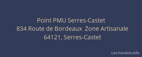Point PMU Serres-Castet