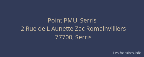 Point PMU  Serris