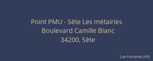 Point PMU - Sète Les métairies