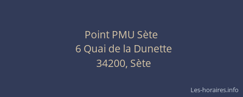 Point PMU Sète