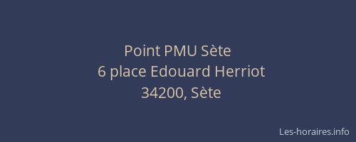 Point PMU Sète
