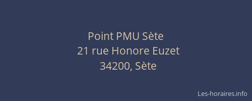 Point PMU Sète