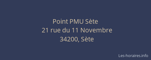 Point PMU Sète
