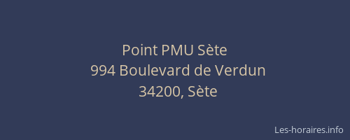 Point PMU Sète