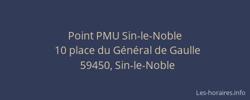 Point PMU Sin-le-Noble