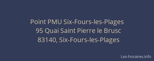 Point PMU Six-Fours-les-Plages