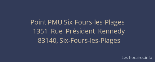 Point PMU Six-Fours-les-Plages