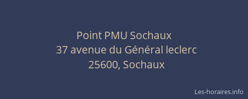 Point PMU Sochaux