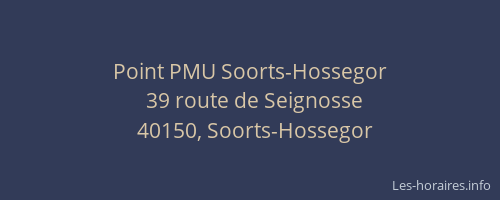 Point PMU Soorts-Hossegor
