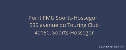 Point PMU Soorts-Hossegor