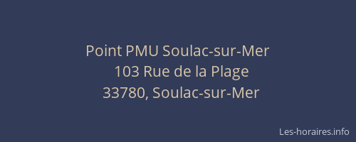 Point PMU Soulac-sur-Mer