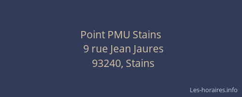 Point PMU Stains