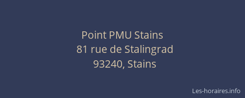 Point PMU Stains
