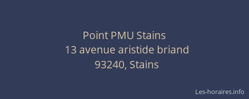 Point PMU Stains