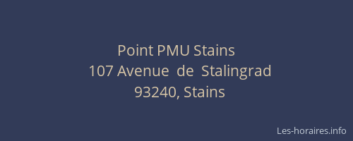 Point PMU Stains