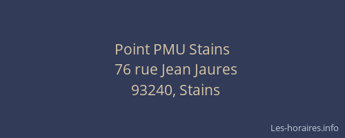 Point PMU Stains