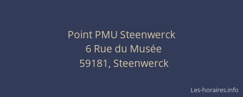 Point PMU Steenwerck