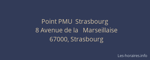 Point PMU  Strasbourg