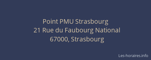 Point PMU Strasbourg