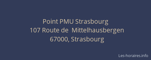 Point PMU Strasbourg